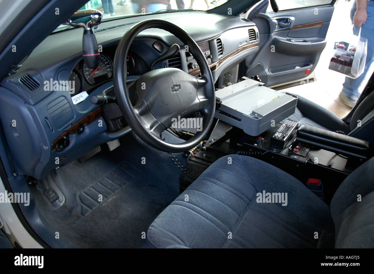Interior View of Police Car Stock Photo Alamy