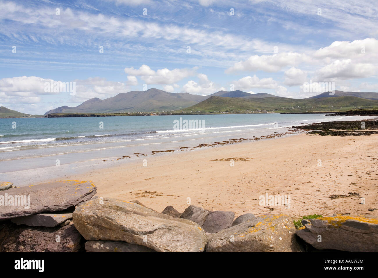 Ireland Kerry Dingle Ballyferriter beach view across Murreagh to