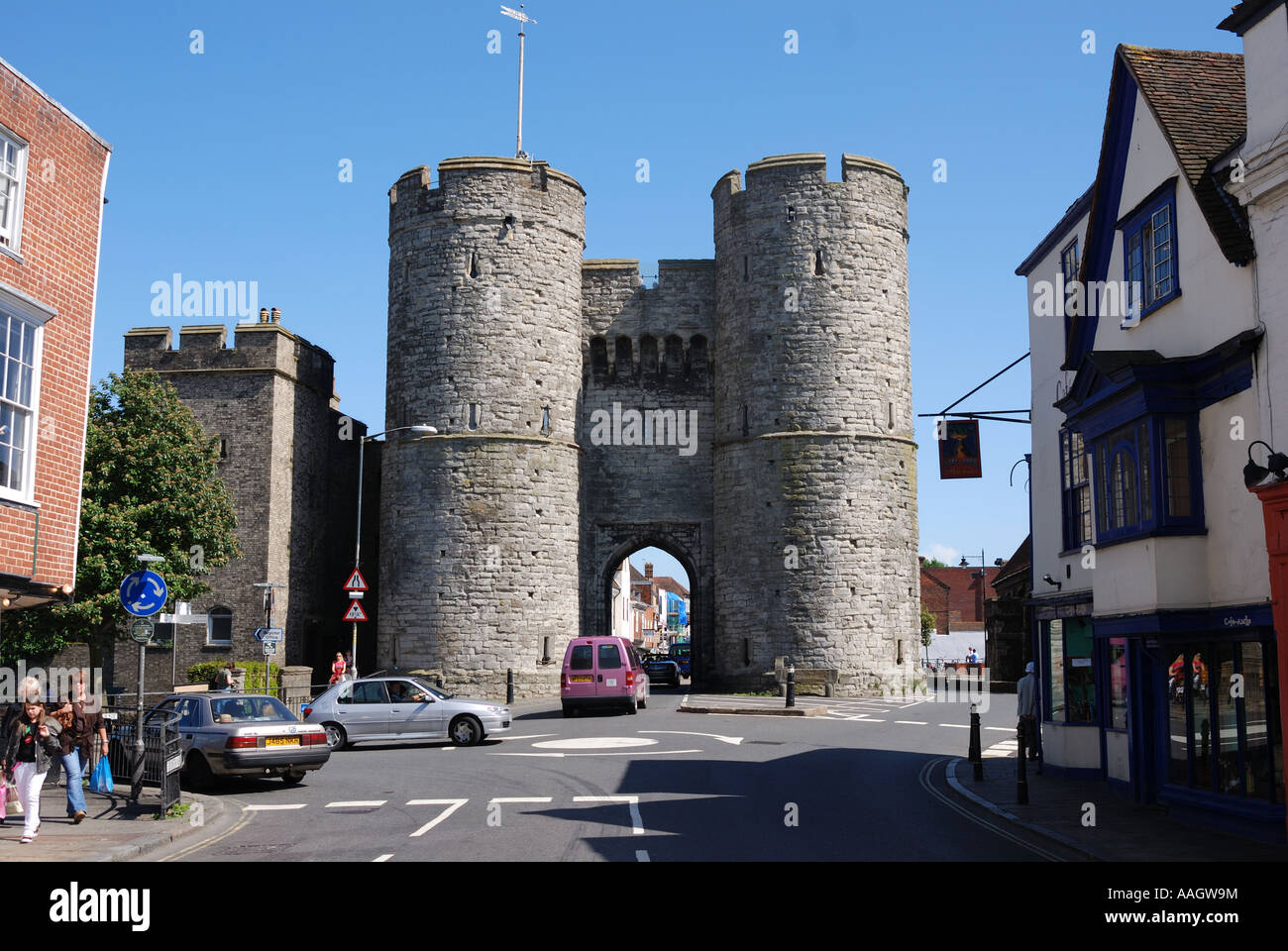 Westgate towers Canterbury City Kent England Stock Photo Alamy