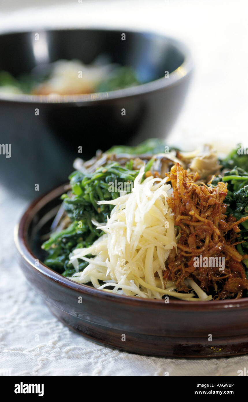 Koreanstyle food herbs Stock Photo Alamy
