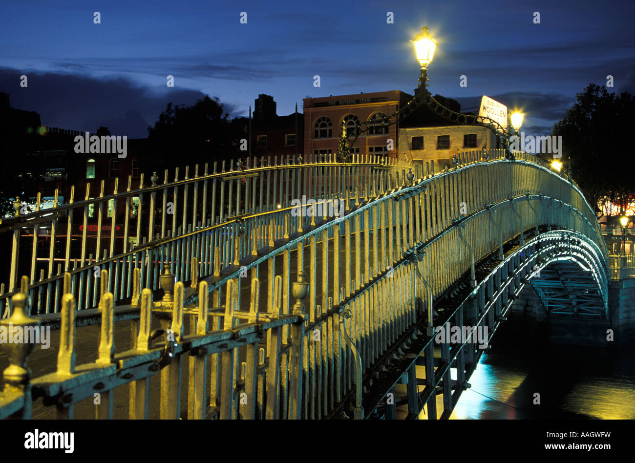 Ha penny Bridge over river Liffey Dublin Ireland Stock Photo - Alamy