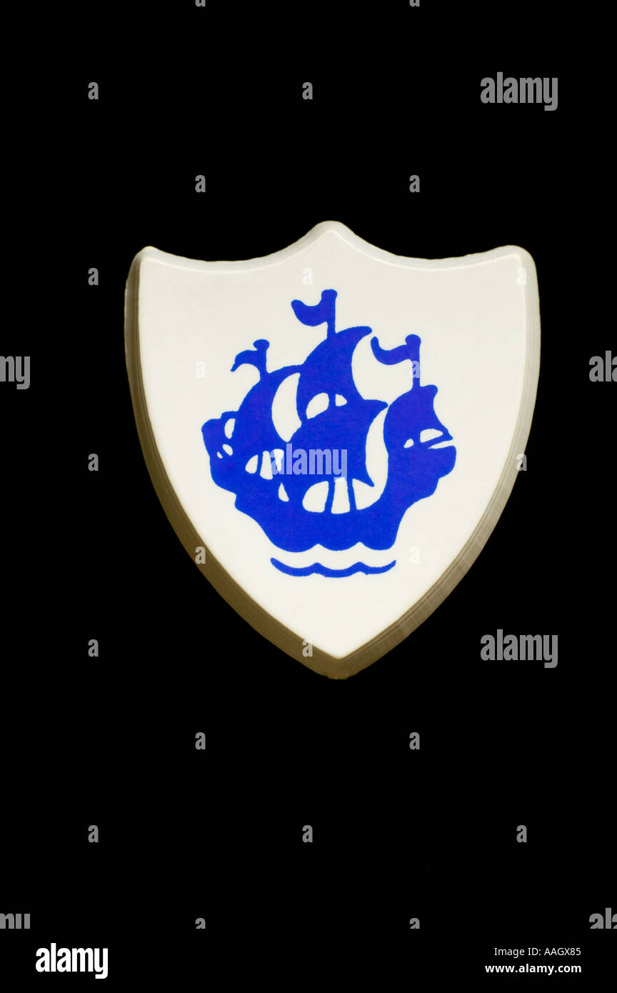 close up of blue peter badge Stock Photo