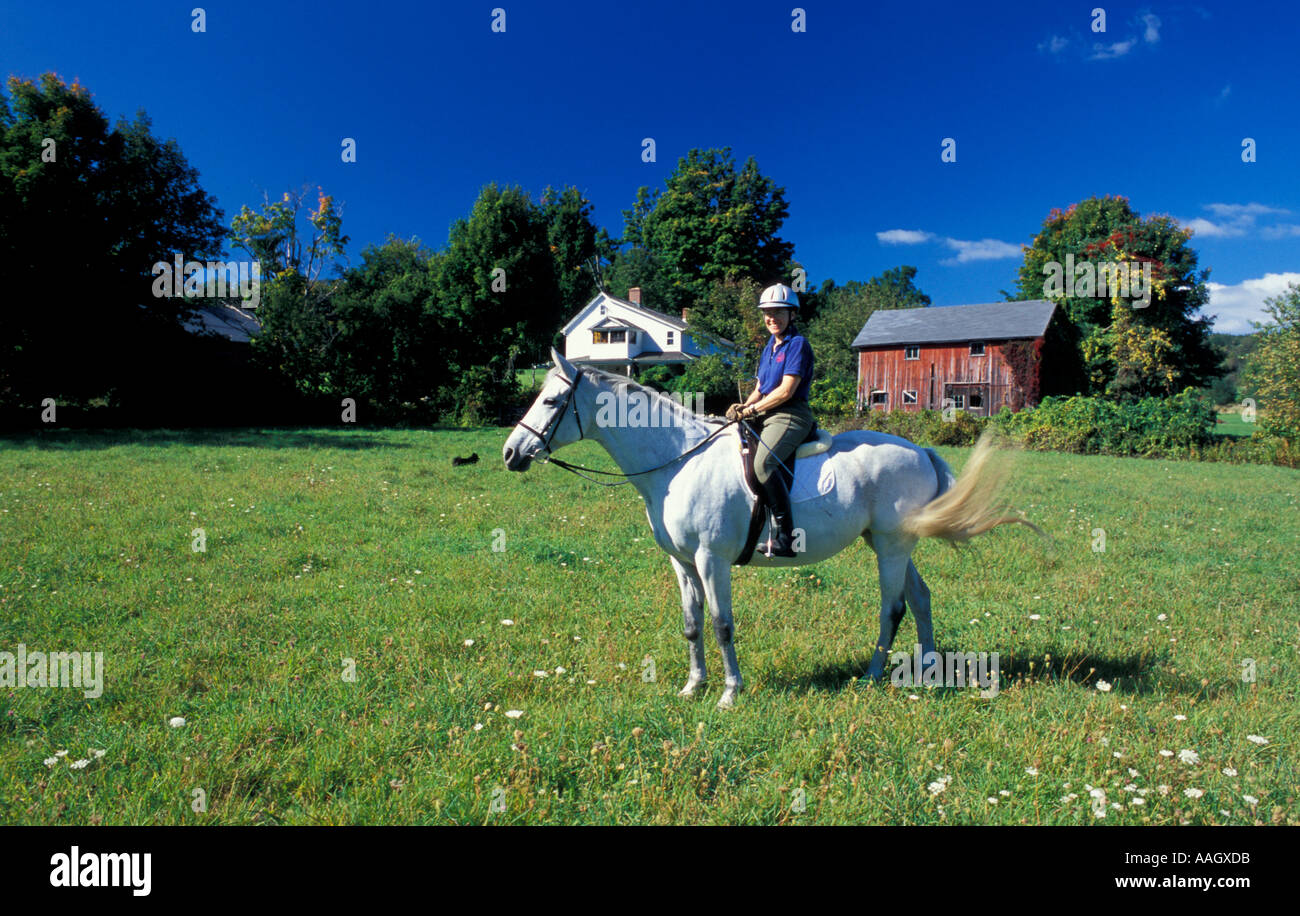 Kent CT Katharine Kane rides a horse on Skiff Mountain in the