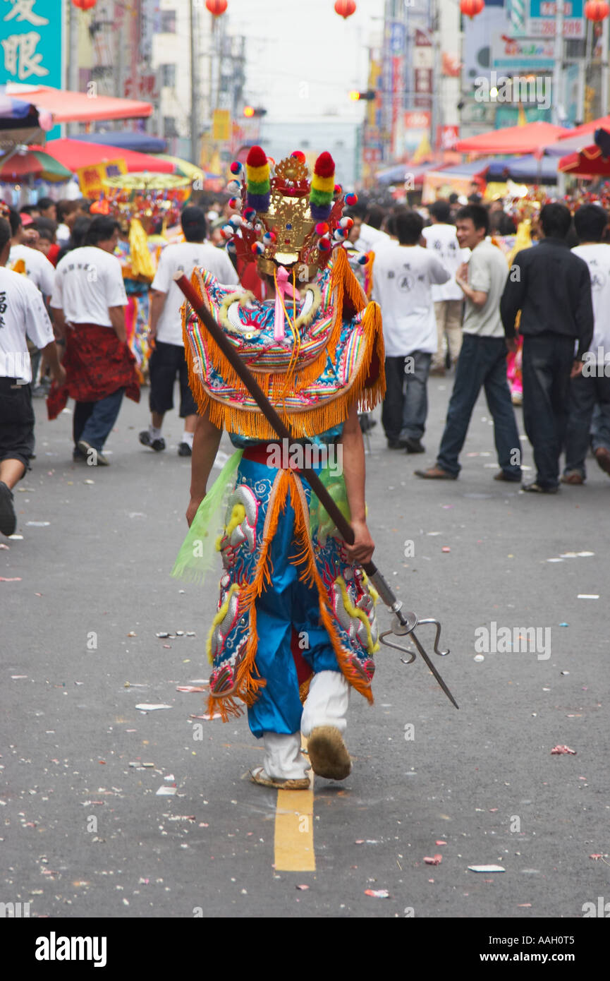 Boy Dressed As Warrior At Matsu Festival Stock Photo