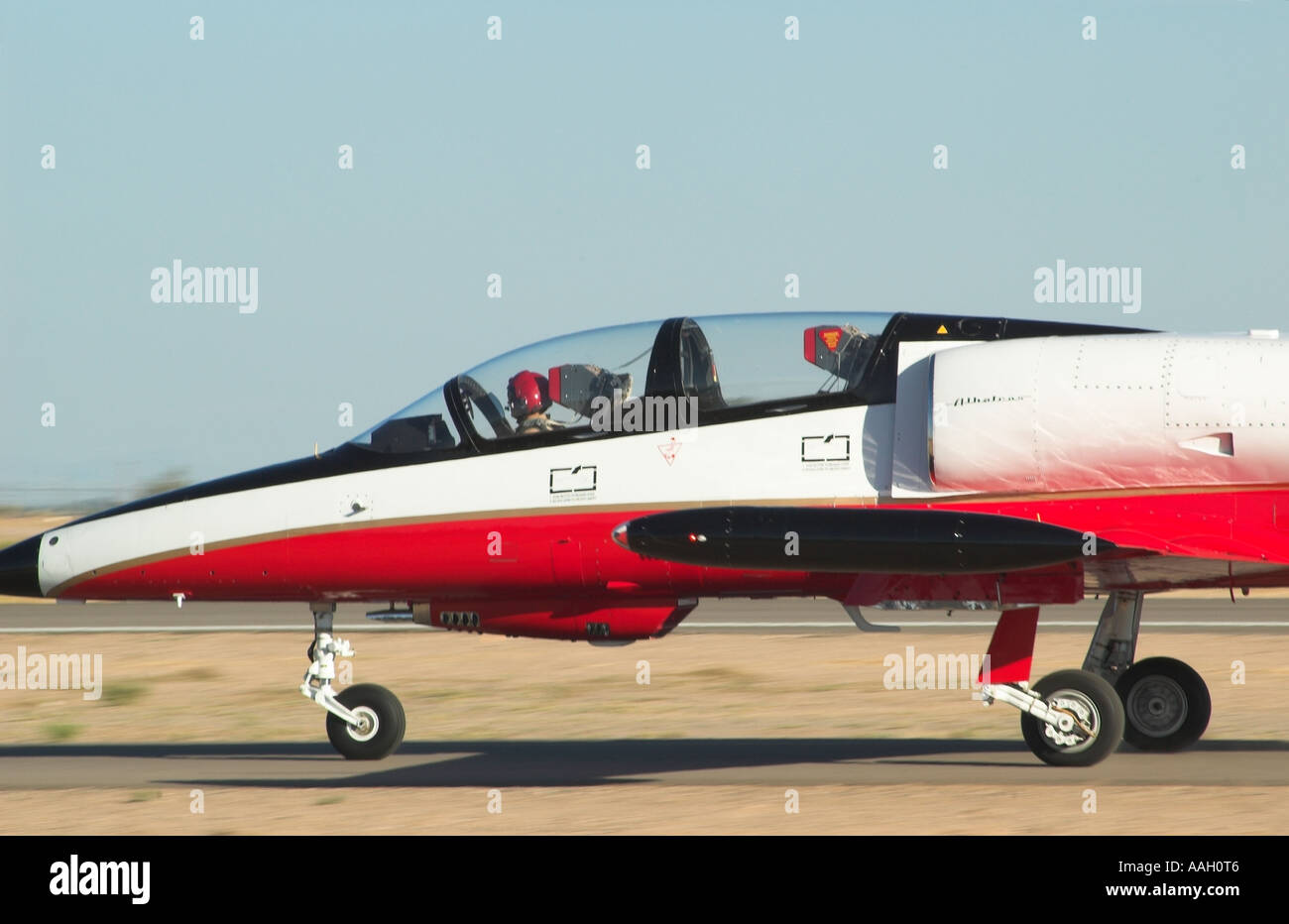 A View Of A Red And White L 39 Albatros Cockpit As It Taxis On The Runway Stock Photo Alamy