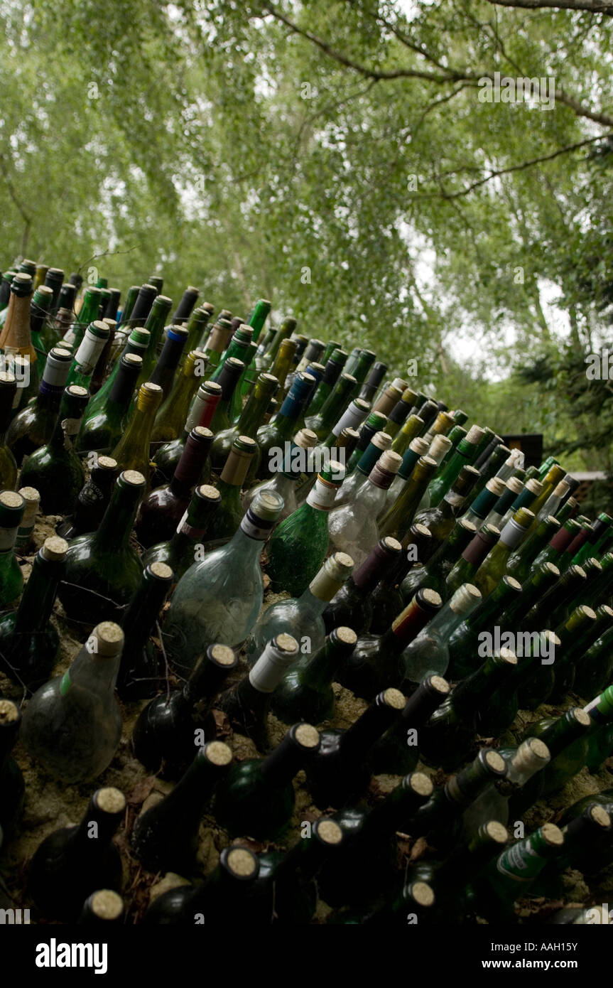 The Bottle dome installation made from old wine bottles; the Centre for