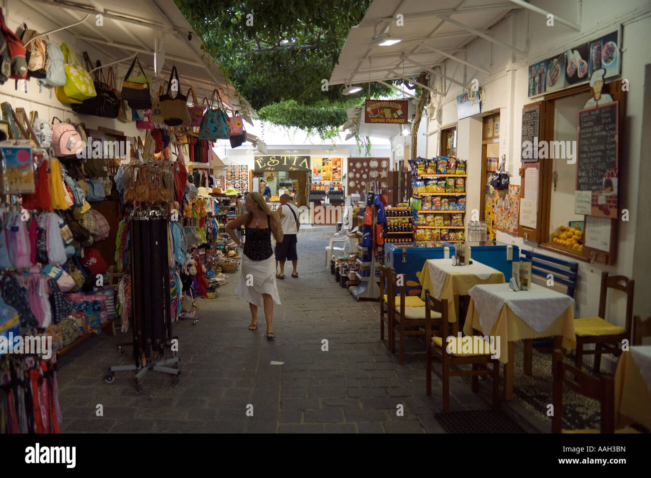 Rhodes greece lindos shopping hires stock photography and images Alamy