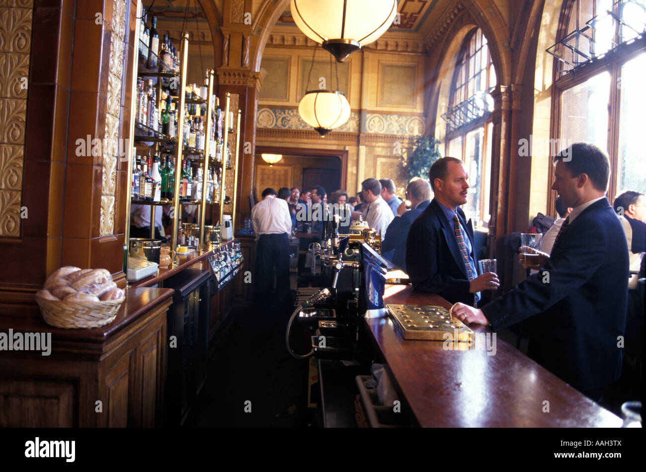 Businessmen in Tiles Bistro Edinburgh Central Lowlands Scotland United