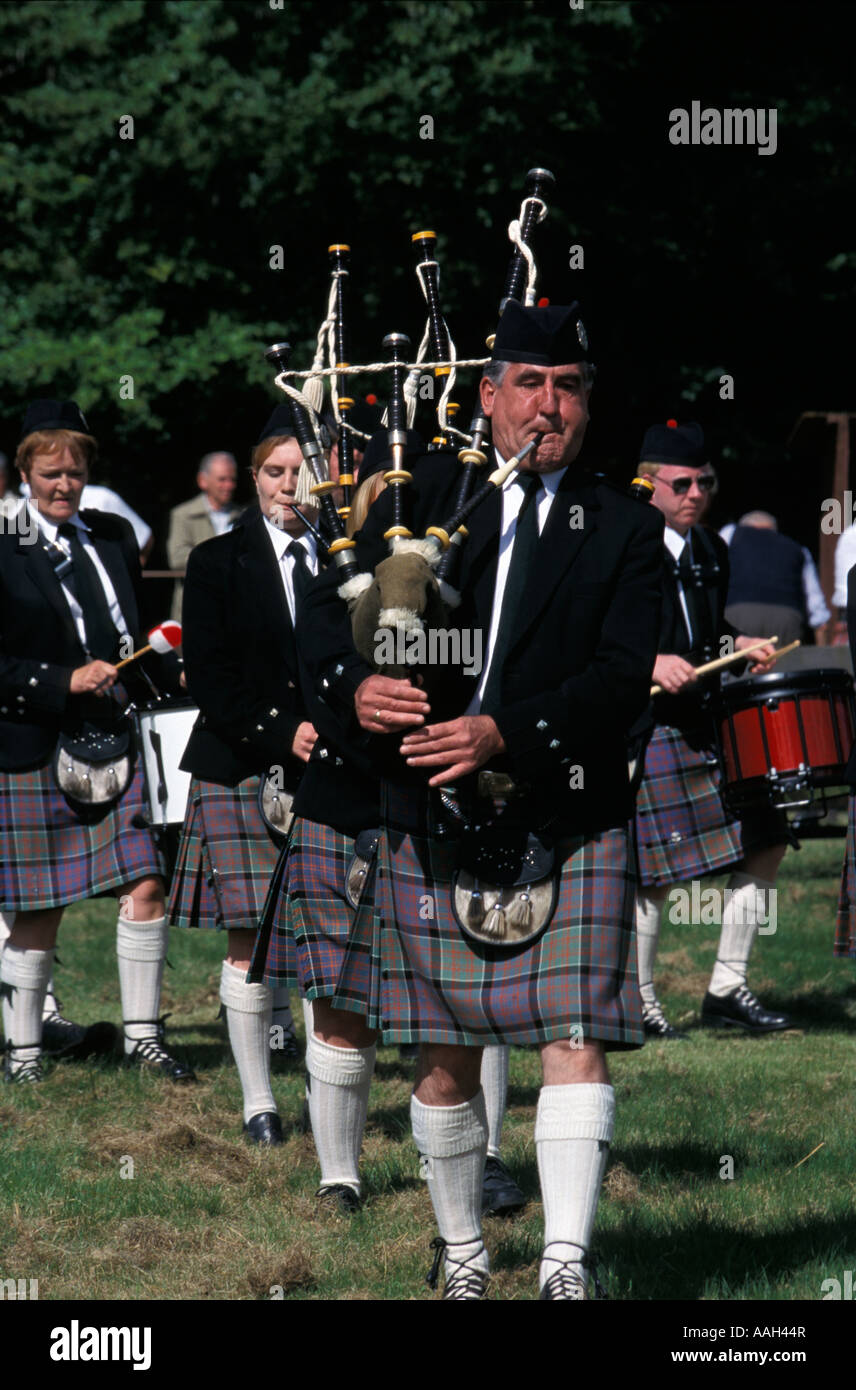 Pipe band Glenfinnan Highland Games Inverness shire Highlands Scotland