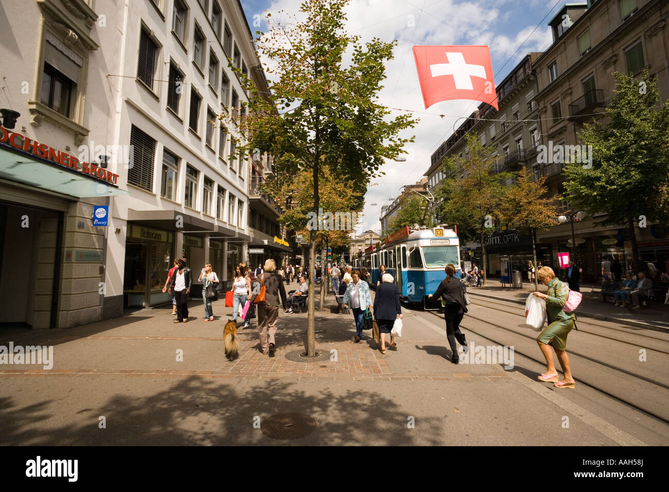 People strolling over Bahnhofstrasse most expensive real estate prices