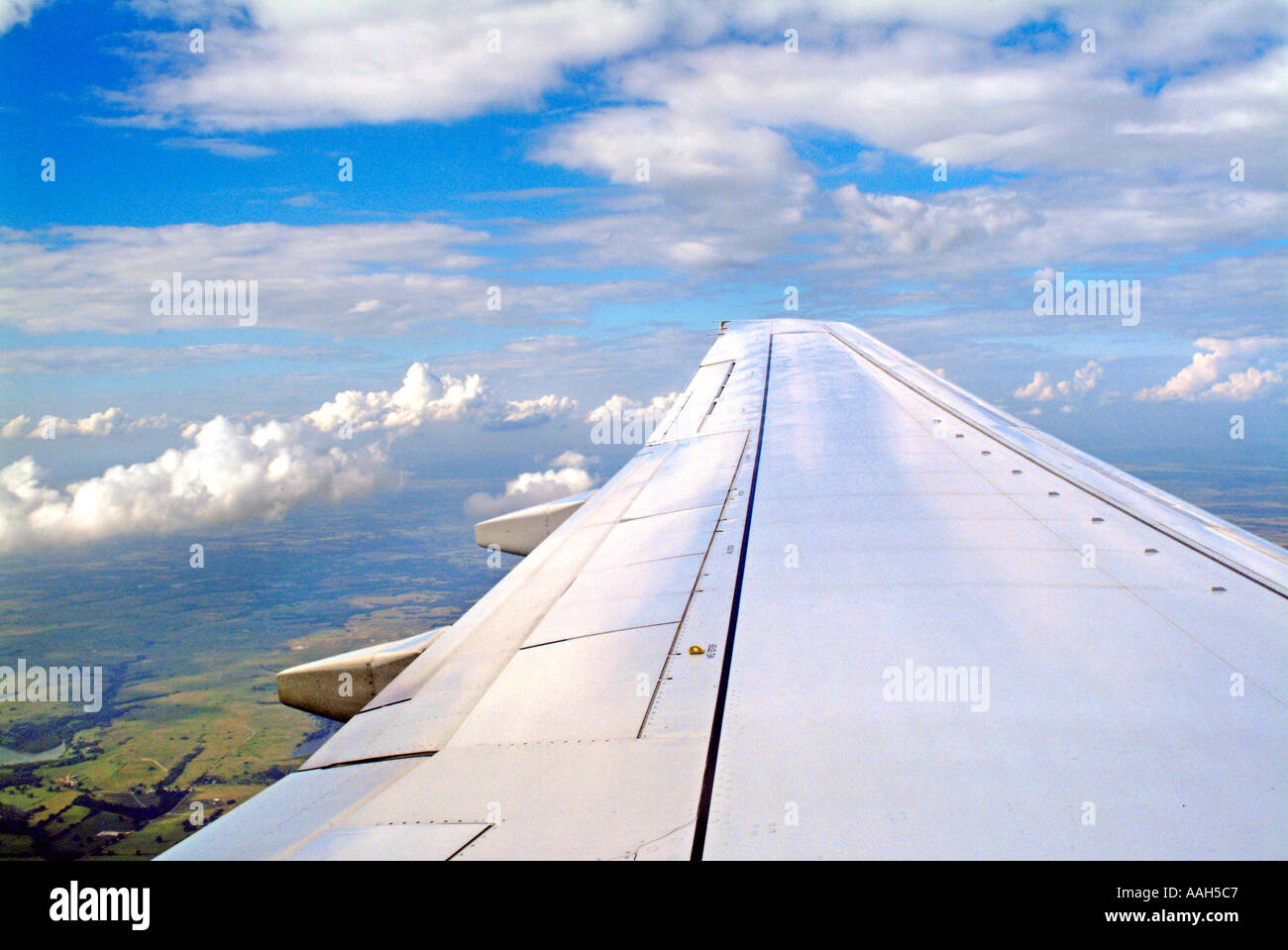 View airplane wing clouds Stock Photo - Alamy