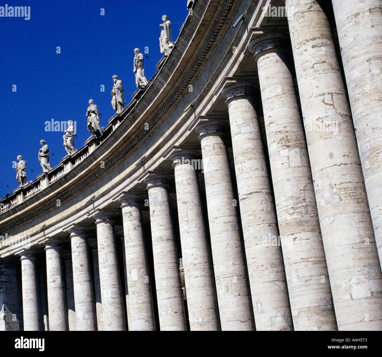 Bernini's Colonnade at Piazza San Pietro in Vatican, Rome (Italy Stock
