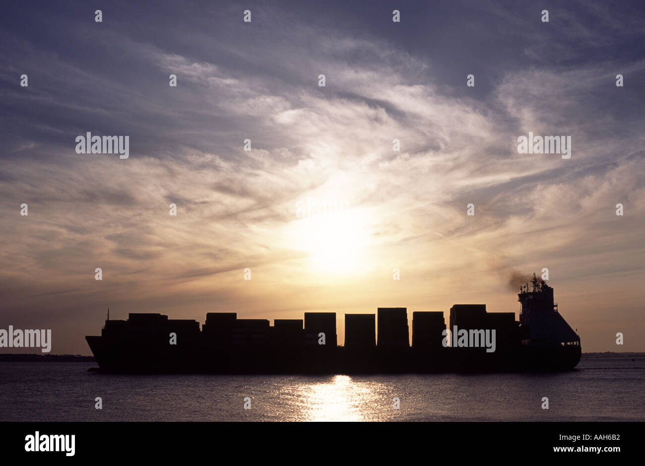 Container ship at the port of Felixstowe, Suffolk, UK. Stock Photo