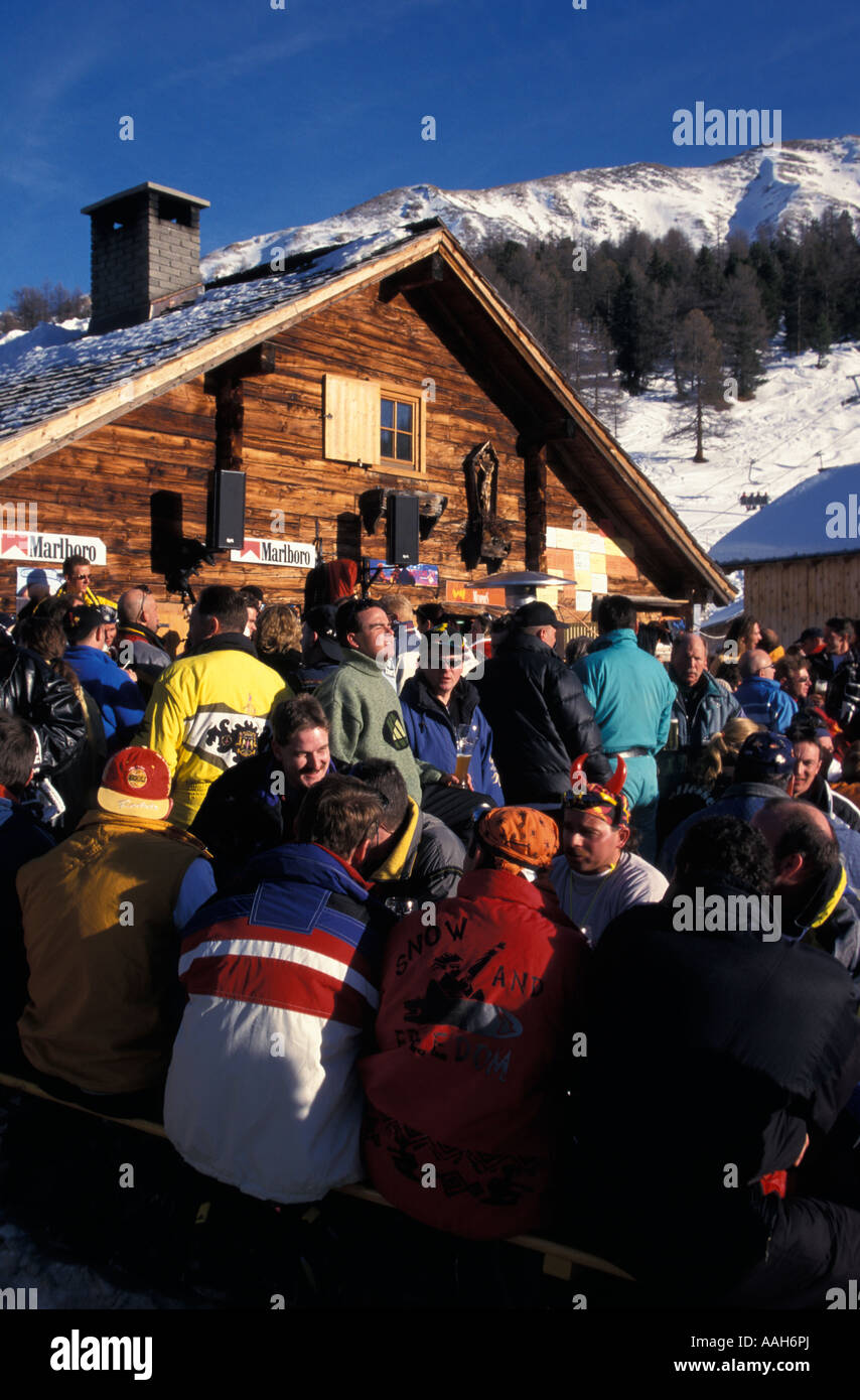 Après Ski Paznauner Taya Ischgl Tyrol Austria Stock Photo