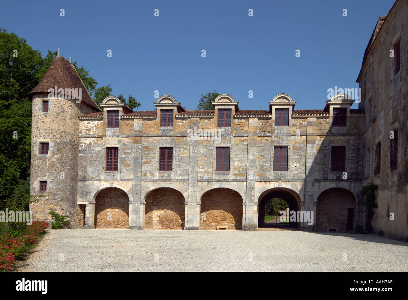 Chateau de la Marthonie St Jean de Cole Dordogne France Stock Photo Alamy