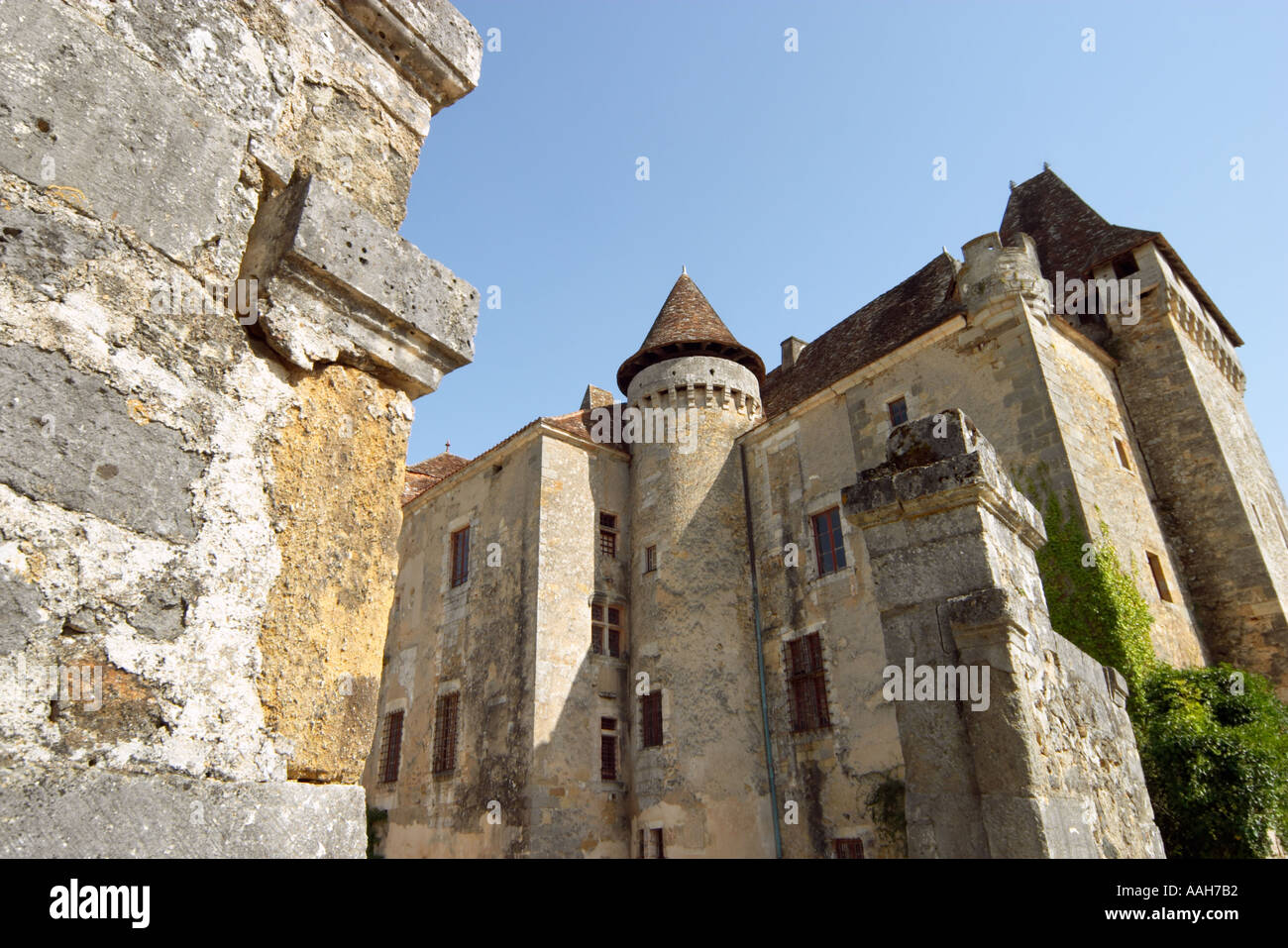Chateau de la Marthonie St Jean de Cole Dordogne France Stock Photo Alamy