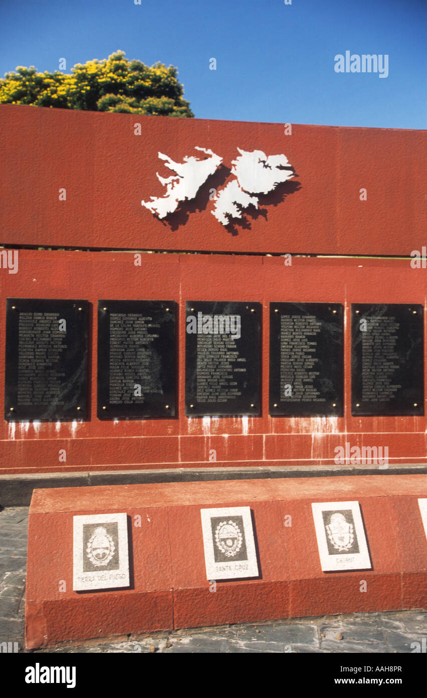 Monumento a los Caídos en Malvinas / Falklands War memorial, Plaza San Martin, Retiro, Buenos Aires, Argentina Stock Photo