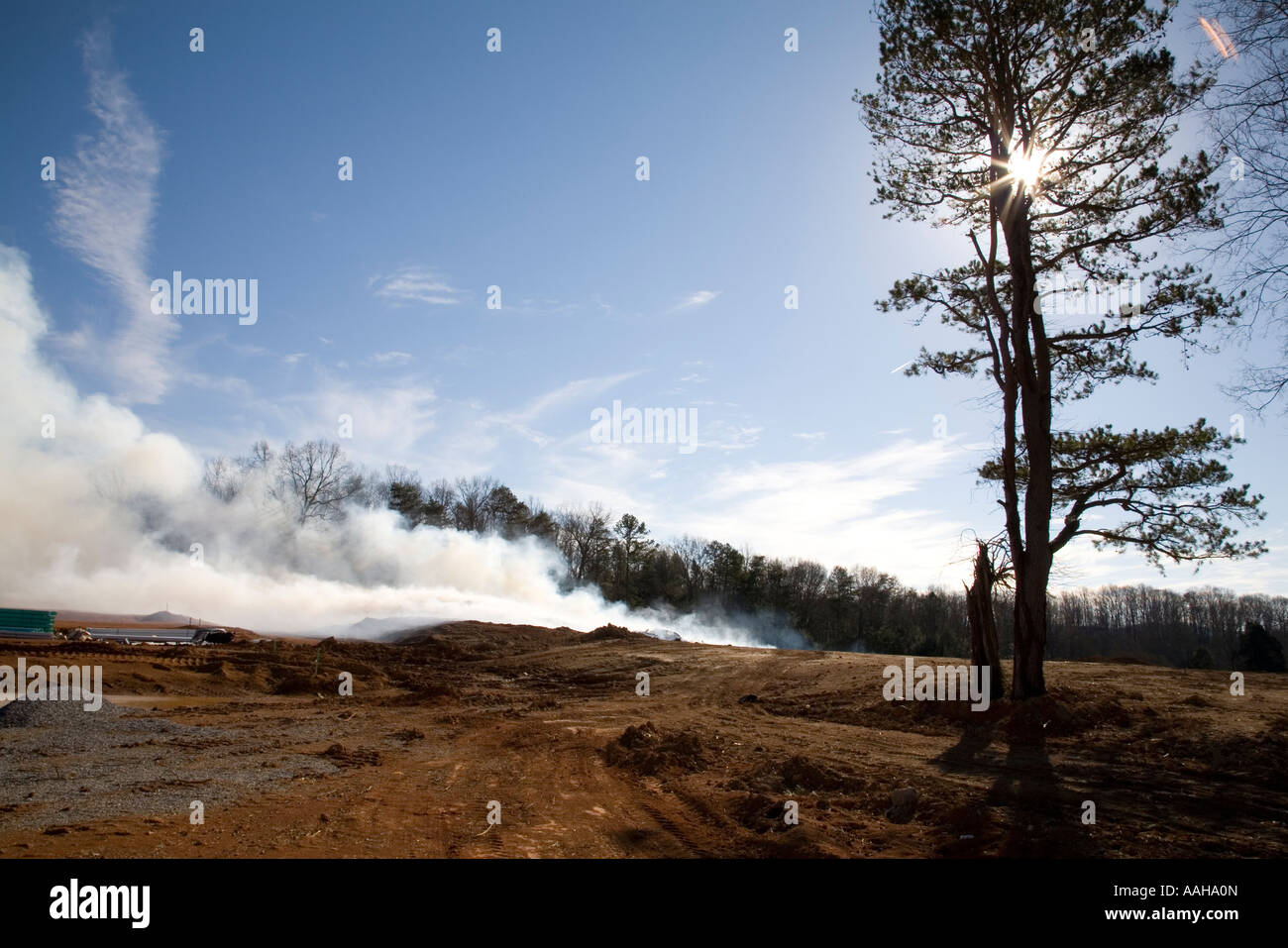 Mulch Fire Stock Photo 12632036 Alamy