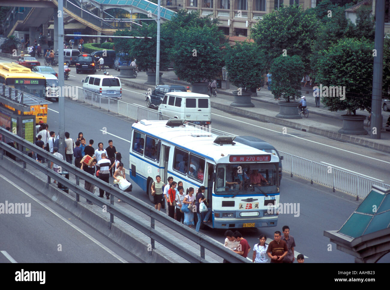 Public transportation bus in mainland China city of Guangzhou Stock ...