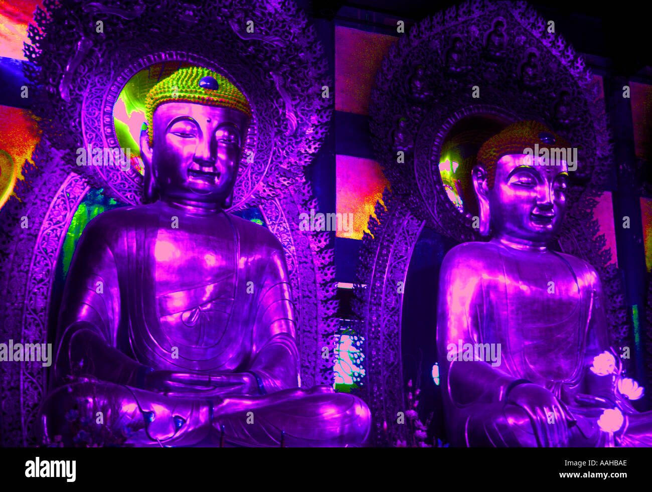 Buddhist temple statues in China Stock Photo Alamy