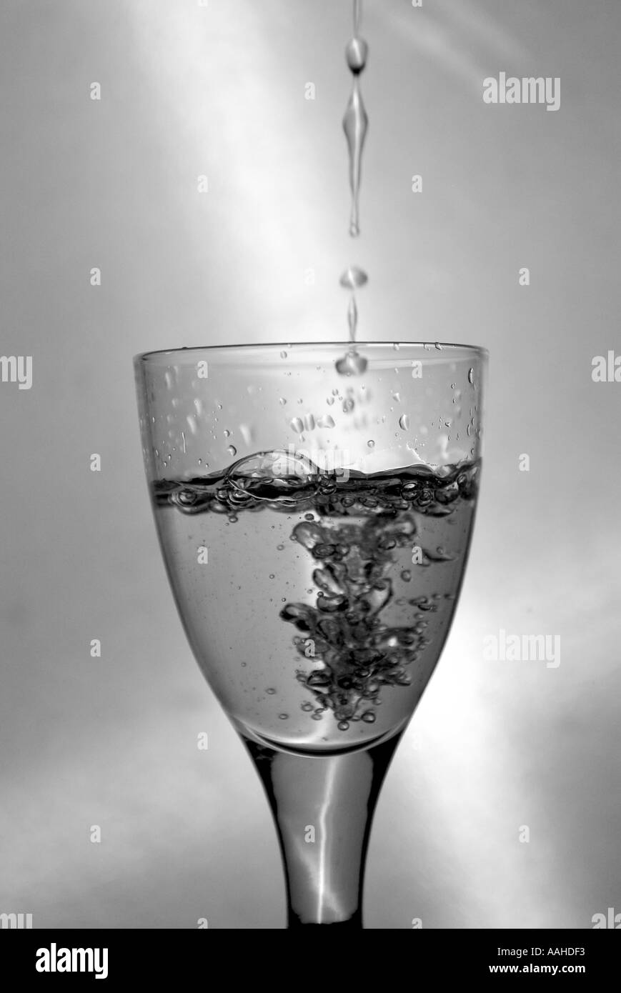 Glass water spill Black and White Stock Photos & Images - Alamy