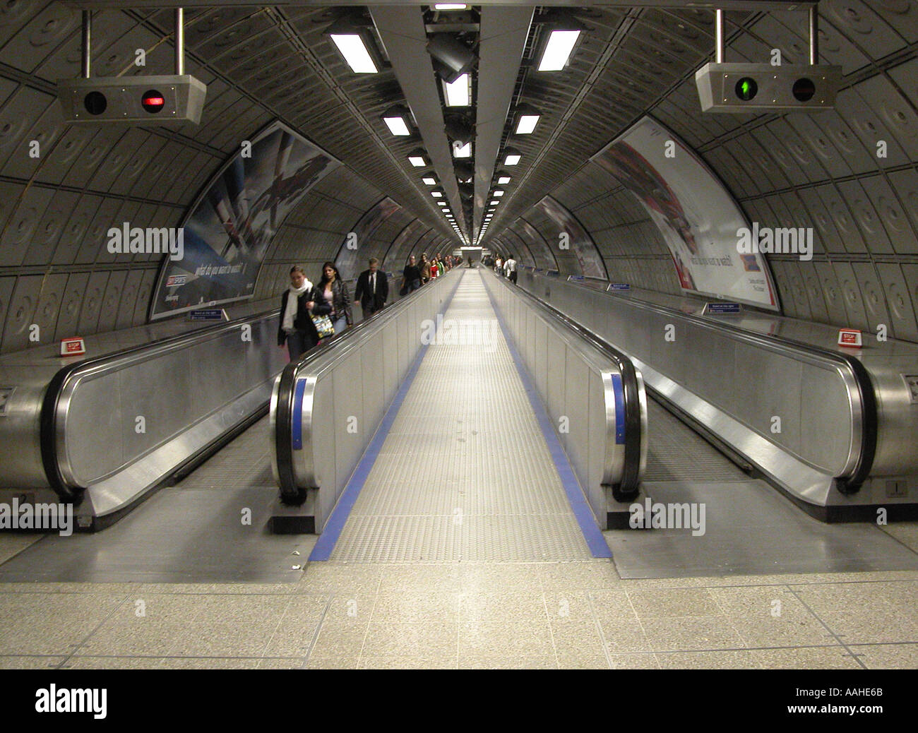 Tunnel at Waterloo Underground London Stock Photo