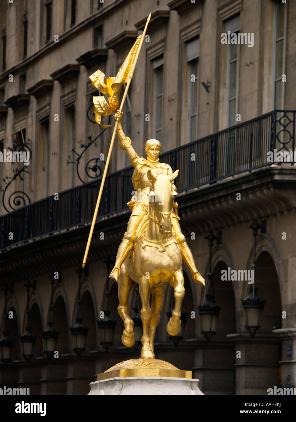 Statue of Joan of Arc Jeanne d'Arc the maid of Orleans in Paris France Stock Photo