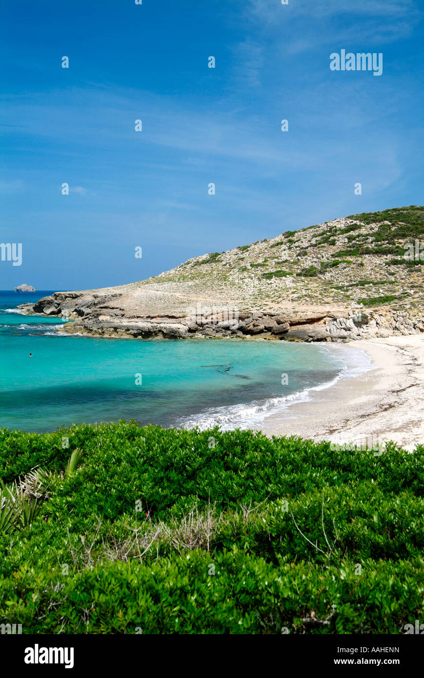 Sa Font Celada beach.Llevant Natural Park.Mallorca Island.Spain Stock