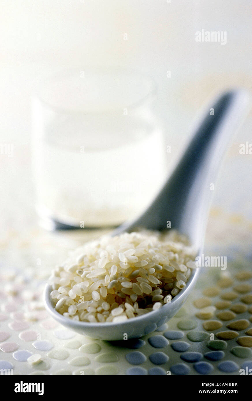one spoon of rice Stock Photo Alamy