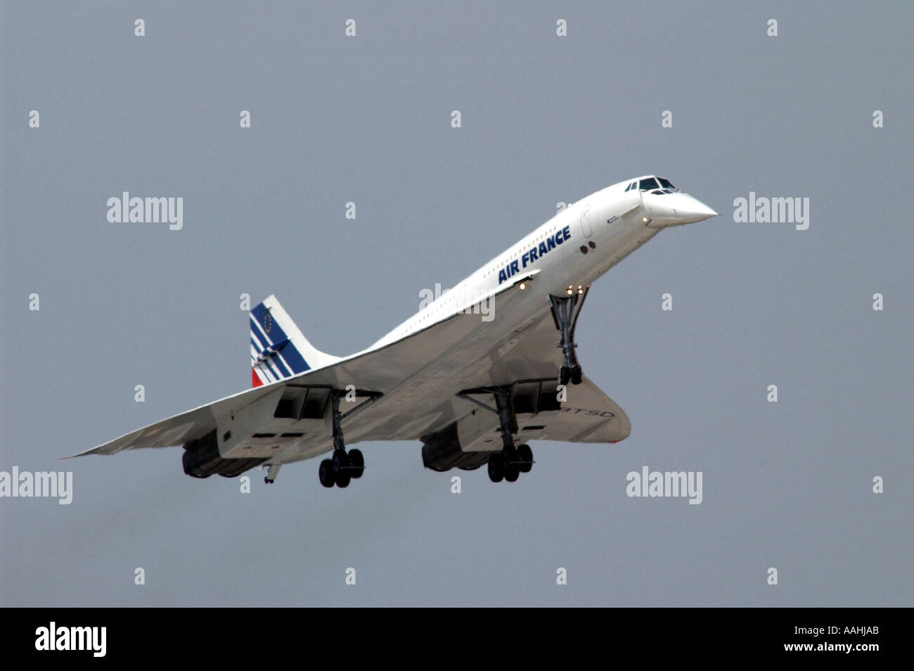 Concorde of Air France makes final flight into Le Bourget airport Paris France Stock Photo