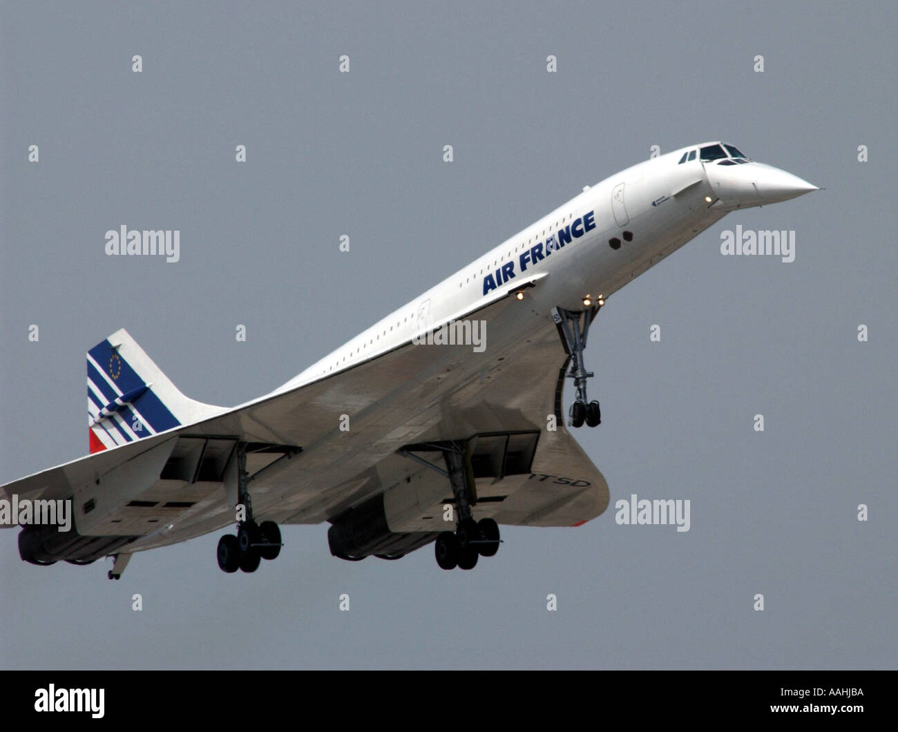 Concorde of Air France makes final flight into Le Bourget airport Paris France Stock Photo