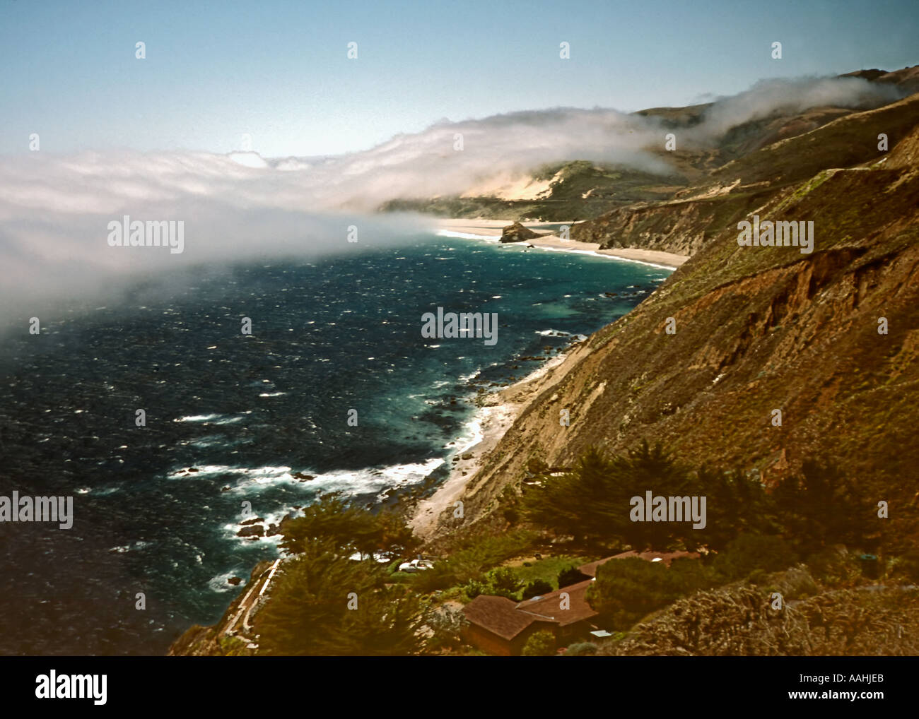 Clouds rise over the Pacific Ocean near Big Sur CA Stock Photo - Alamy