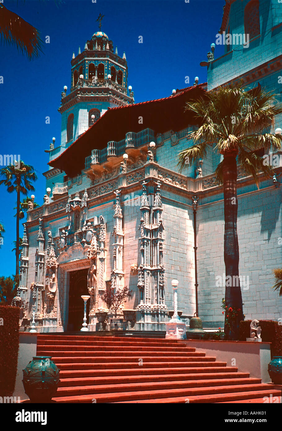 The Main House of the Hearst Castle in San Simeon CA Stock Photo