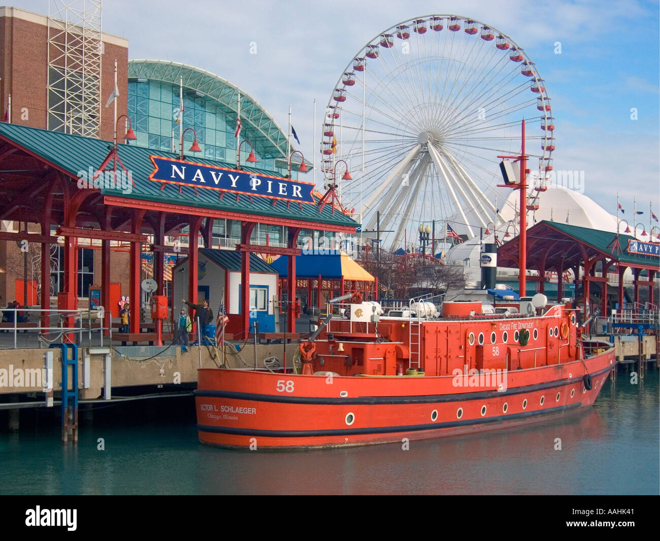 Navy Pier, on the Chicago waterfront Stock Photo