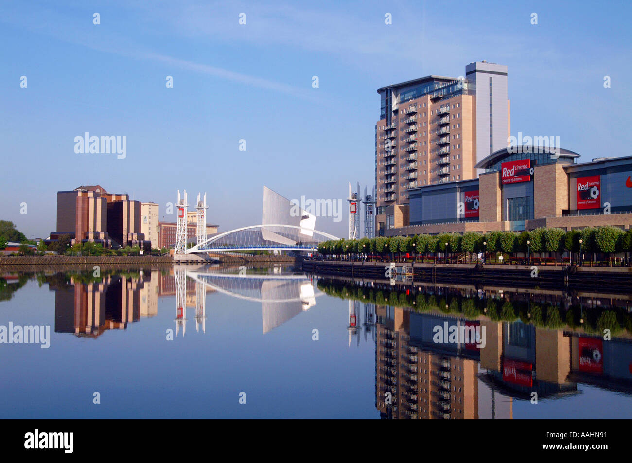 Lowry dock Salford Quays Greater Manchester Lancashire North west UK Europe Stock Photo