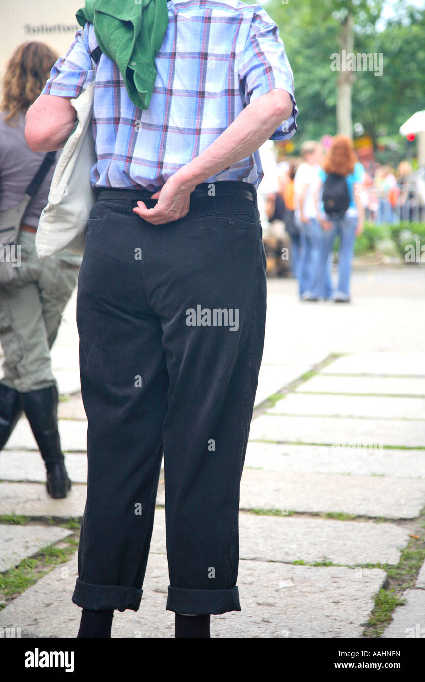 old man high waisted pants