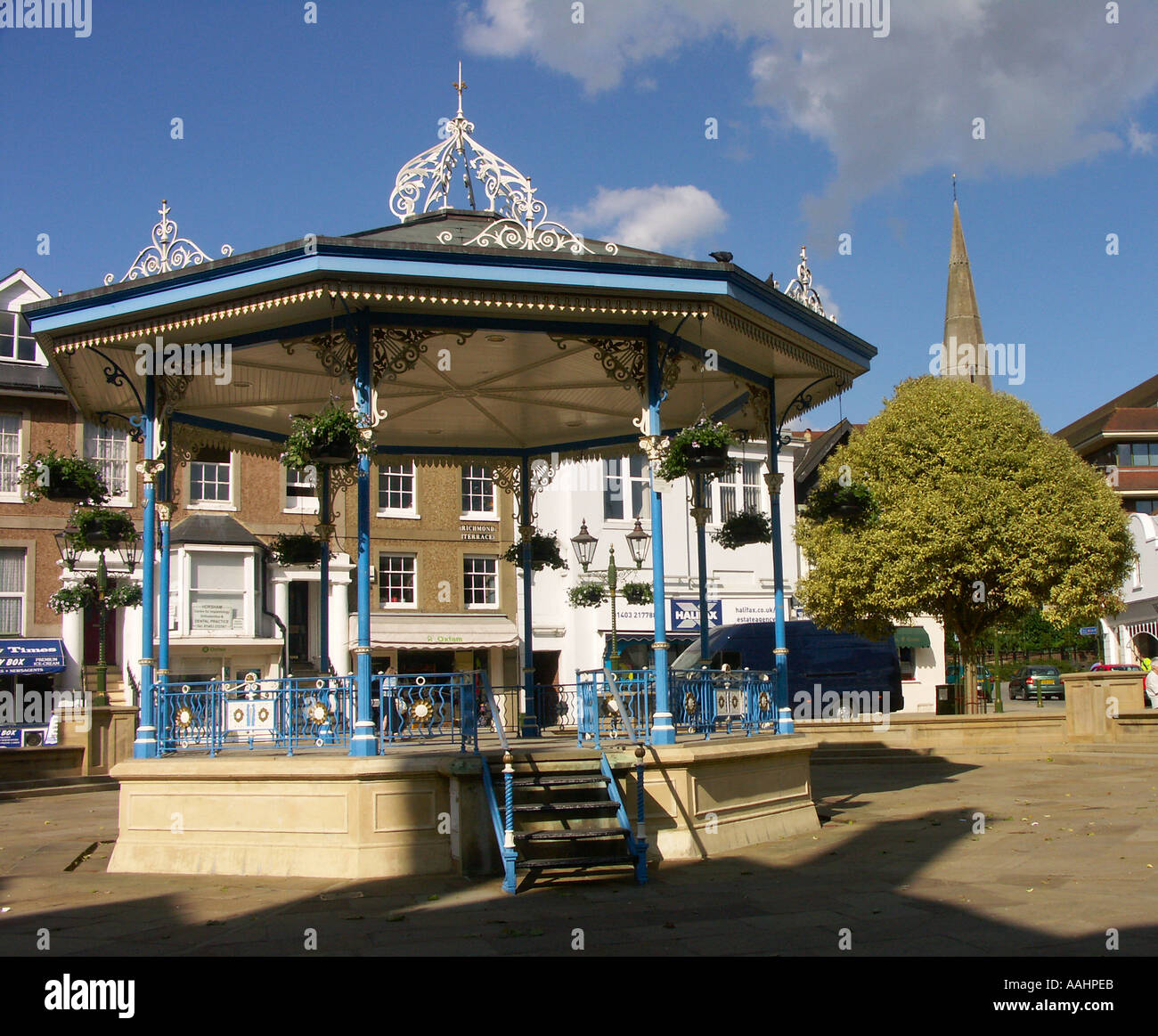 The Carfax and Bandstand Horsham West Sussex England Stock Photo