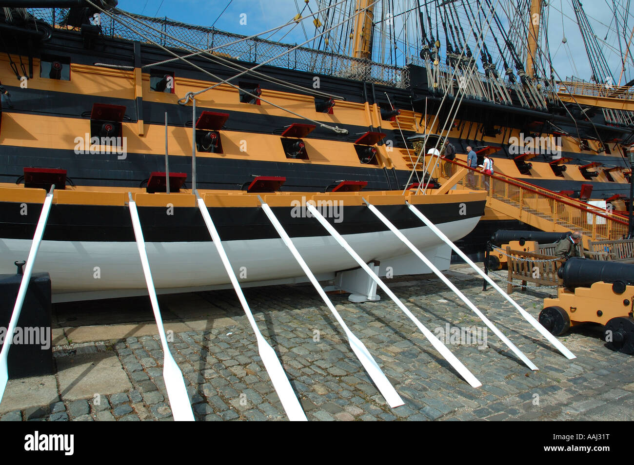 Rowing Boat with Oars, HMS Victory, Portsmouth Historic Dockyard
