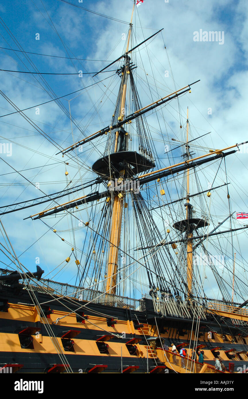 HMS victory, Portsmouth Historic Dockyard, Portsmouth, Hampshire, England Stock Photo