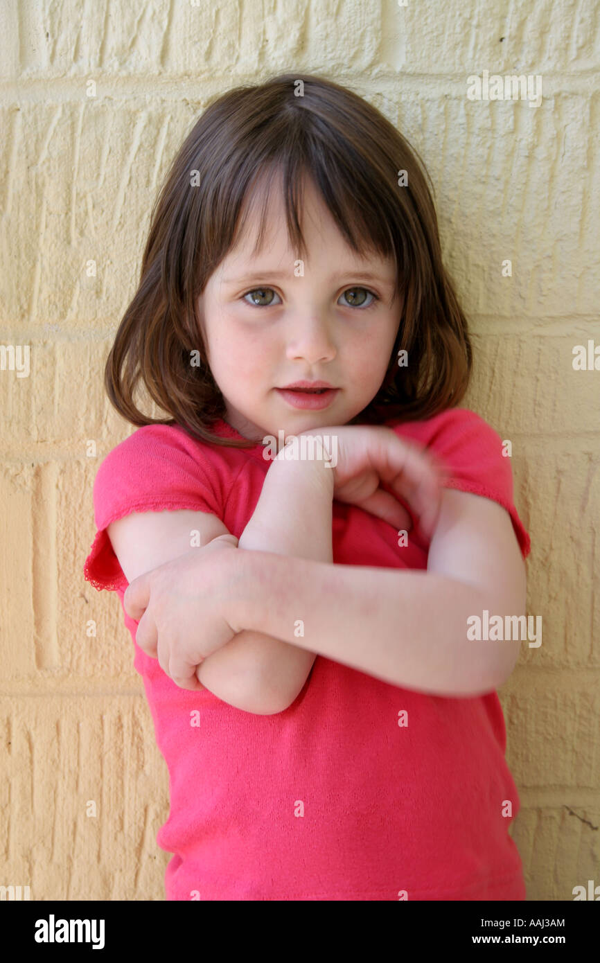 A portrait of a six year old girl Stock Photo Alamy