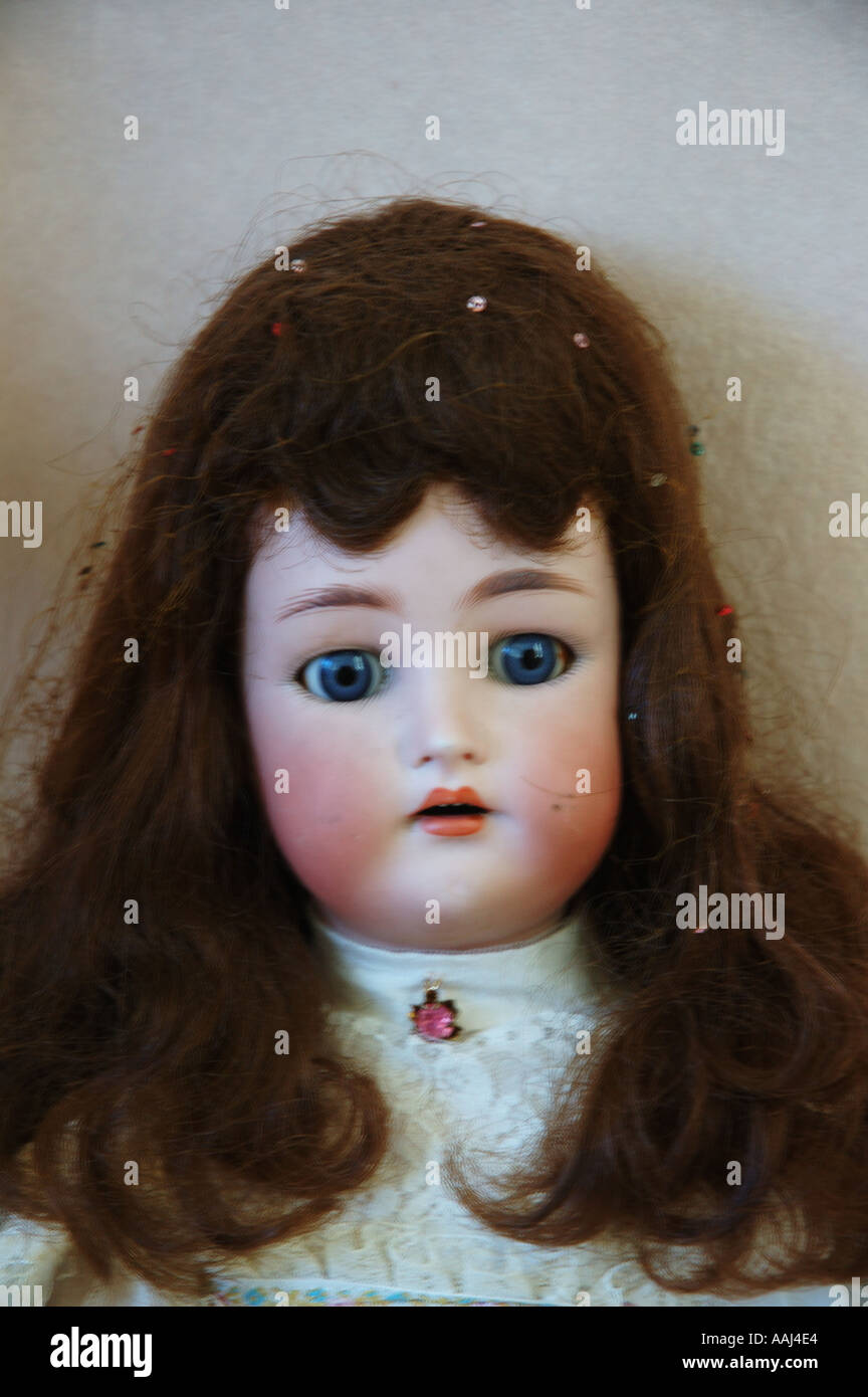 Antique doll in museum baby toy dsc 0155 Stock Photo Alamy