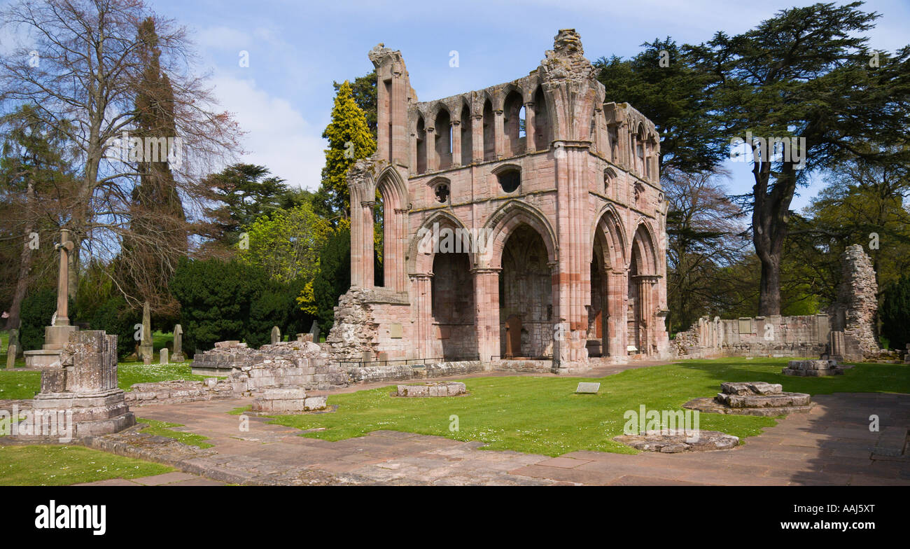 Dryburgh Abbey resting place of Sir Walter Scott and General Douglas Haig Scottish Borders UK Stock Photo