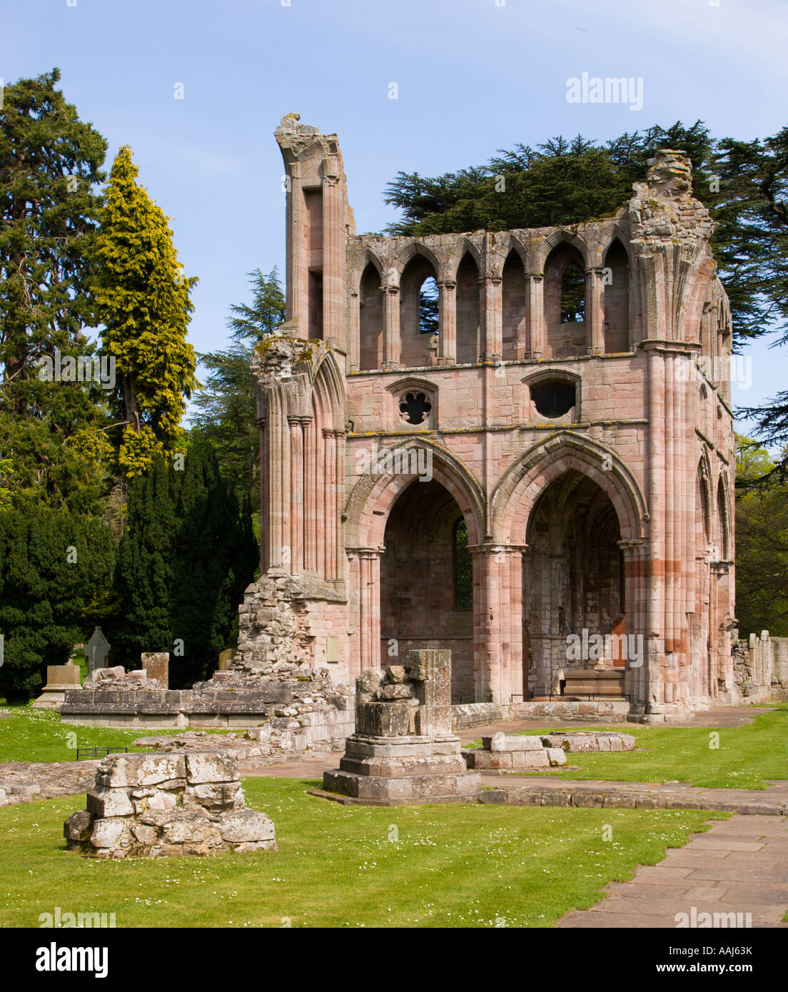Dryburgh Abbey resting place of Sir Walter Scott and General Douglas Haig Scottish Borders UK Stock Photo