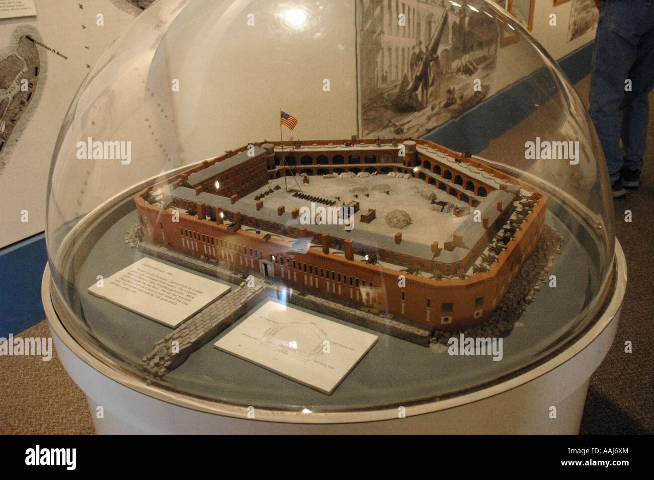 scale model of original Ft Sumter inside museum Charleston, South Carolina Stock Photo