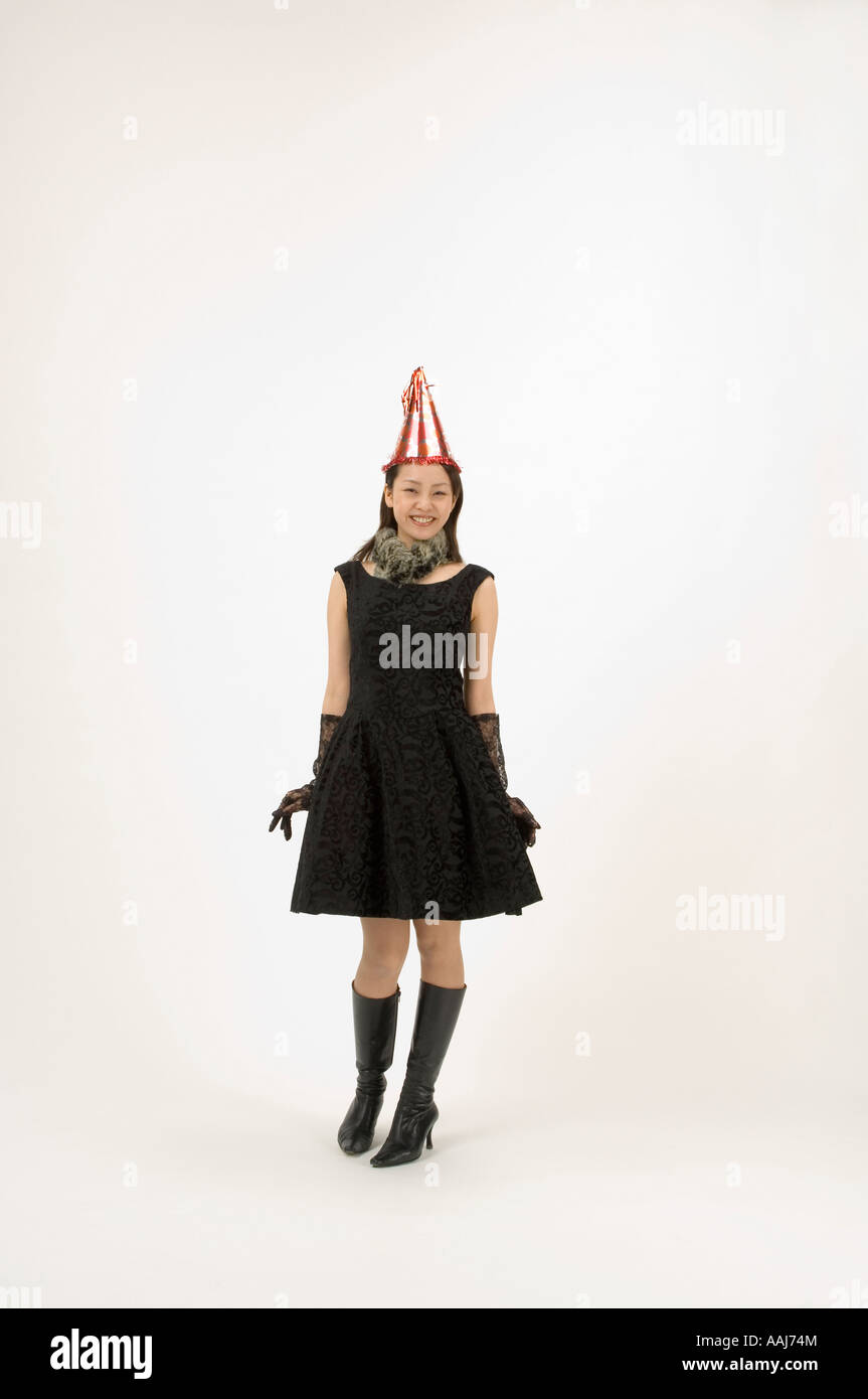 Young woman wearing party hi-res stock photography and images - Alamy
