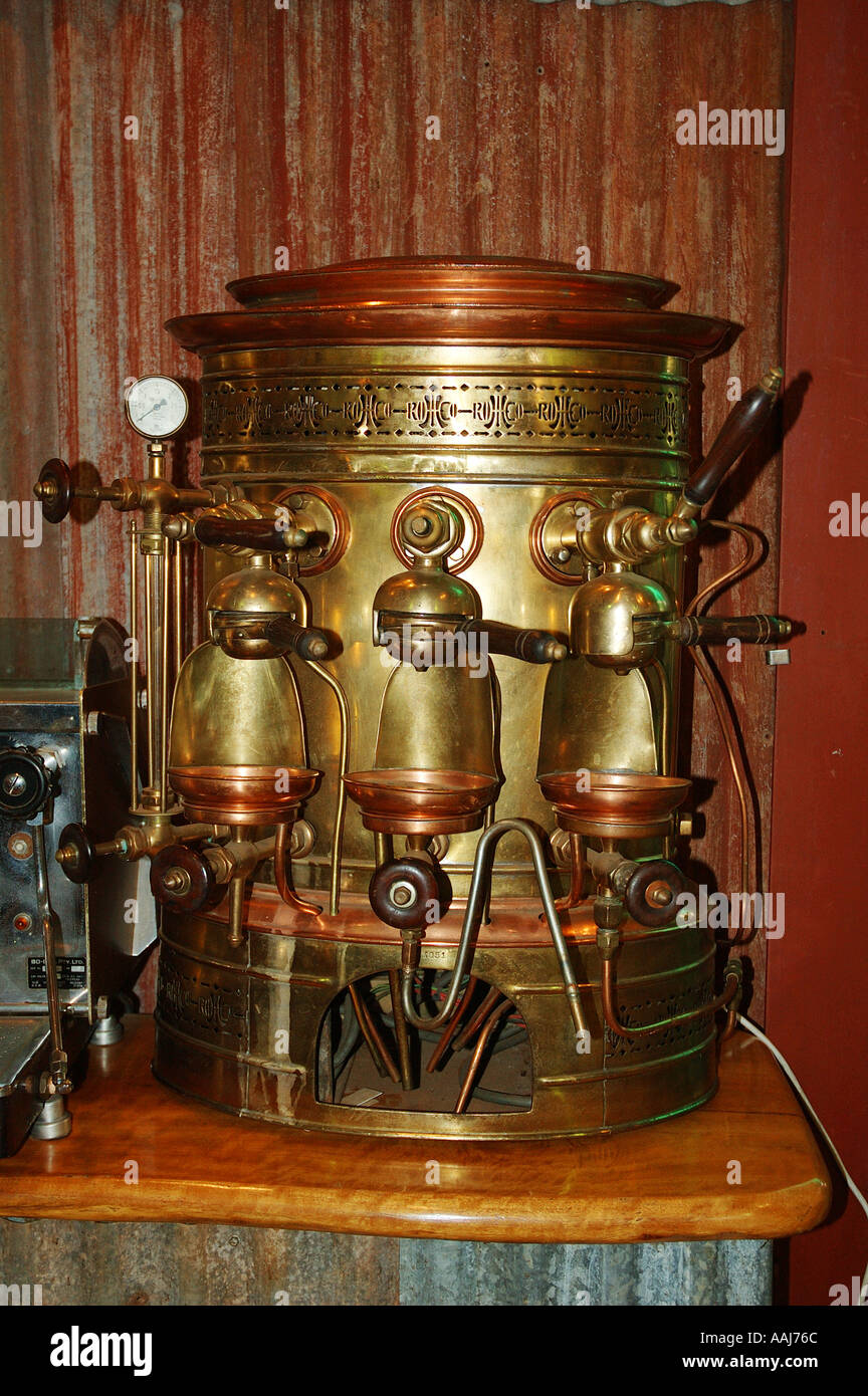 beautiful old multi cup coffee maker tubes pipes pressure dials knobs