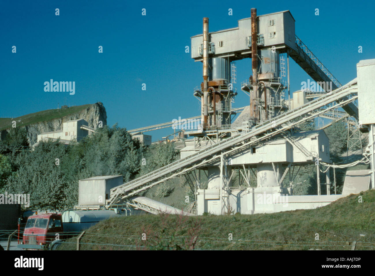 Swindon Cement Works at Cracoe, north of Skipton, Yorkshire Dales National Park, North Yorkshire, England, UK. Stock Photo