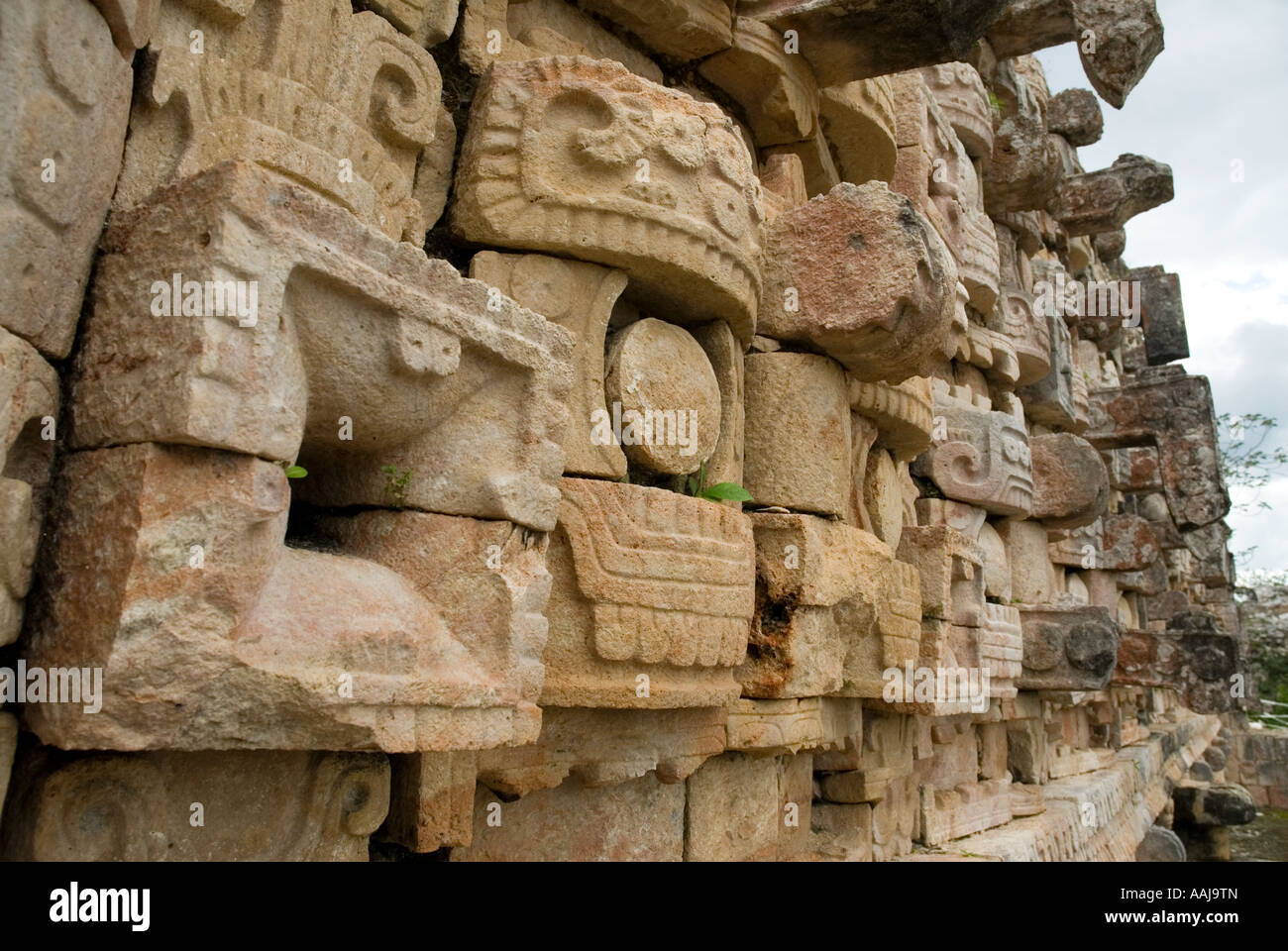 Kabah chac mool ruins in Yucatan, Mexico Stock Photo