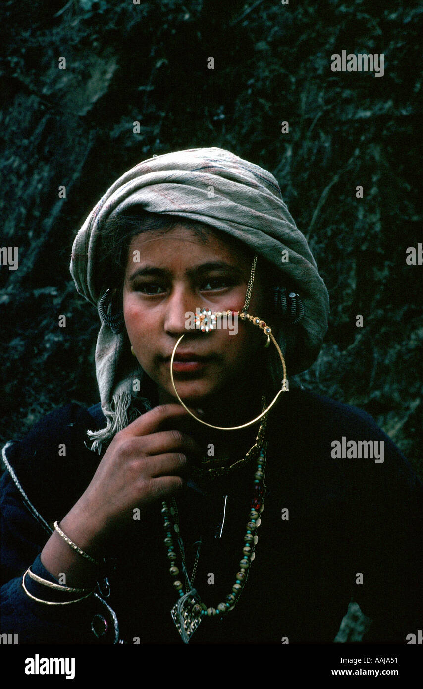 Native Botia woman from India Stock Photo