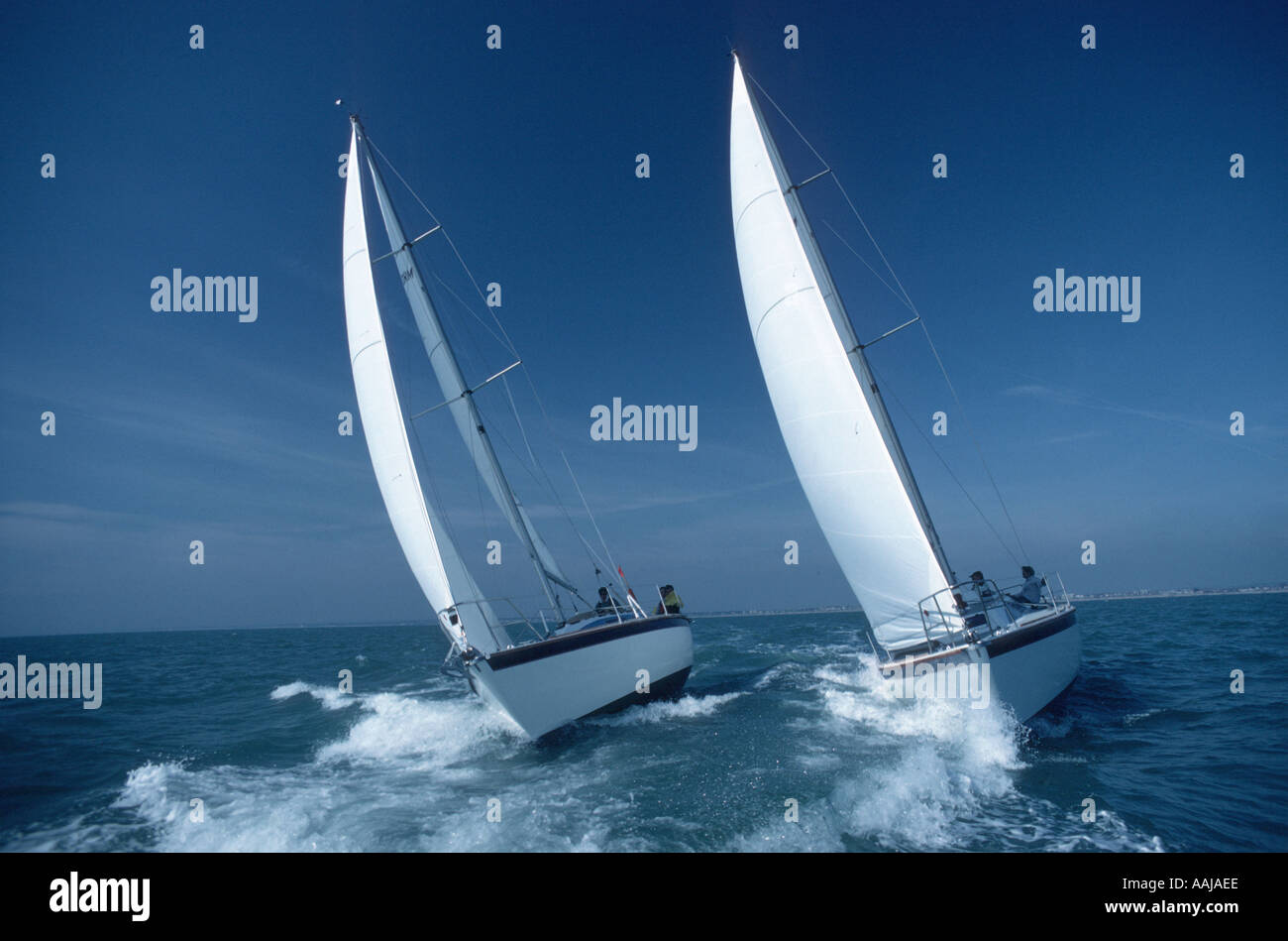 Two sailing boats Stock Photo
